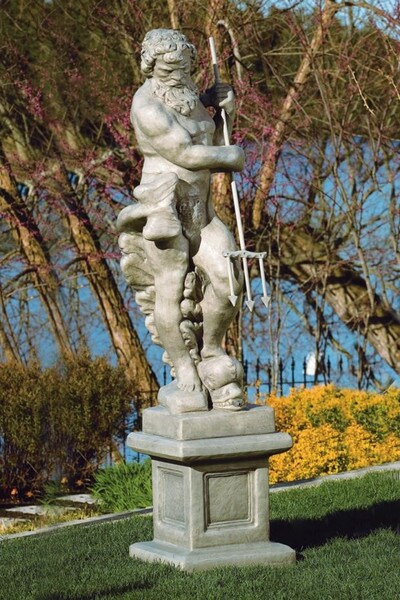 Neptune Life-size Sculpture Plumbed With Base